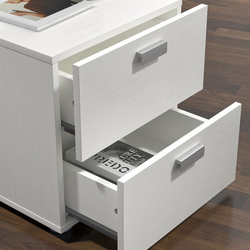 2 - Drawer Nightstand in White