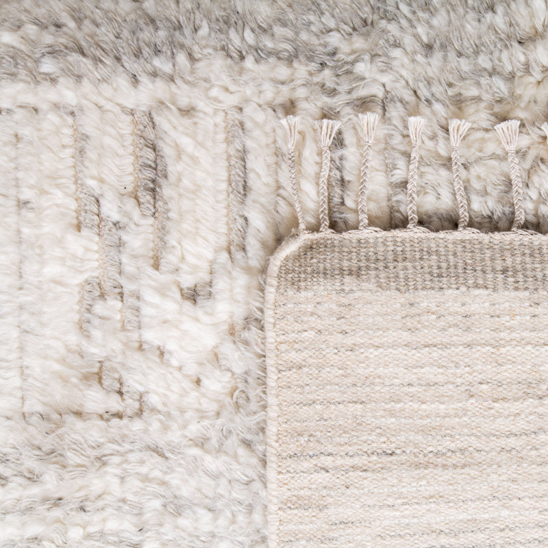 Tapis abstrait noué à la main 80% laine et 20% viscose Donata, Tapis de couloir 2 pi 3 po x 8 pi