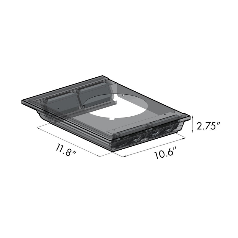 24" 400 CFM Ducted Wall Mount Range Hood, Stainless Steel