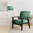 Emerald Euphoria I - Upholstered Contemporary Arm Chair, Abstract Landscape Accent Chair