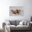 Wild Horse Family Serene Abstract Contemporary Horse Landscape Nature Wall Art Print 1 Piece Wrapped Canvas Wall Art-71603908