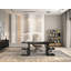 Fauteuil de direction inclinable et pivotant en cuir kaki-976630584