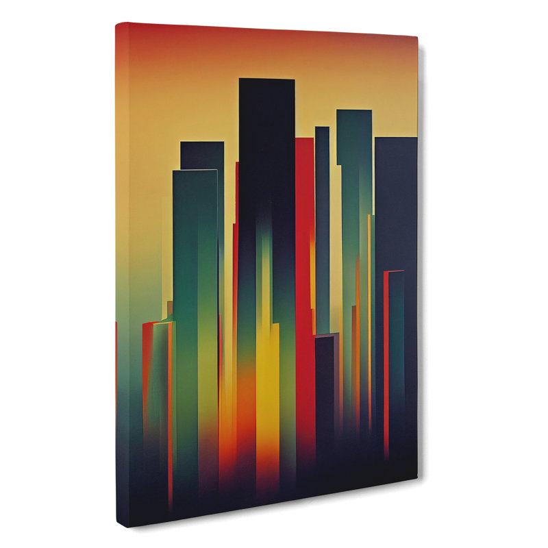 Wondrous City Skyline Abstract - Wrapped Canvas, 76cm H x 50cm W x 3cm D