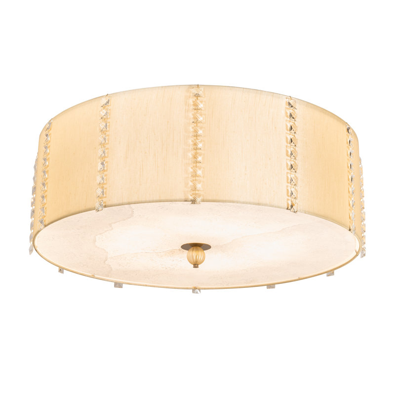 Plafonnier encastré Lujoso Idalight, Teinte laiton, H 13,25 po x l 32 po x P 32 po