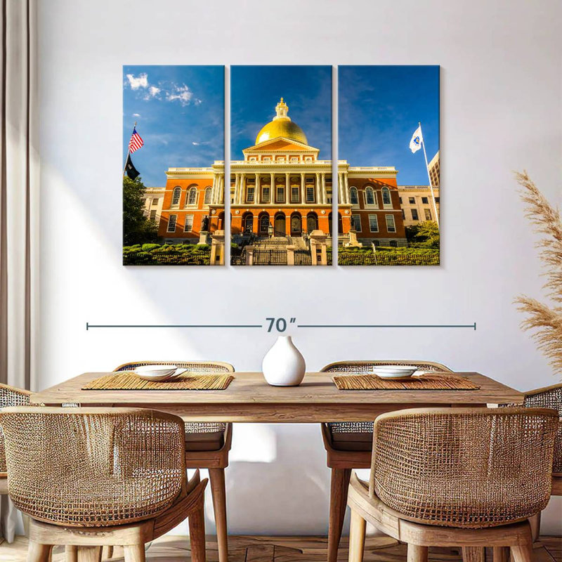 Massachusetts State House Boston, H 36 po x l 57 po