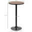 Table bistro à plateau en bois - H 42 po avec structure en métal industriel pour bistro rustique et base robuste