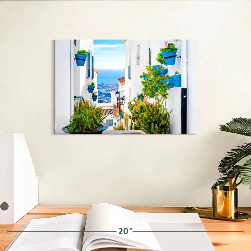 Sirci, pittoresque rue Mijas, H 8 po x l 12 po