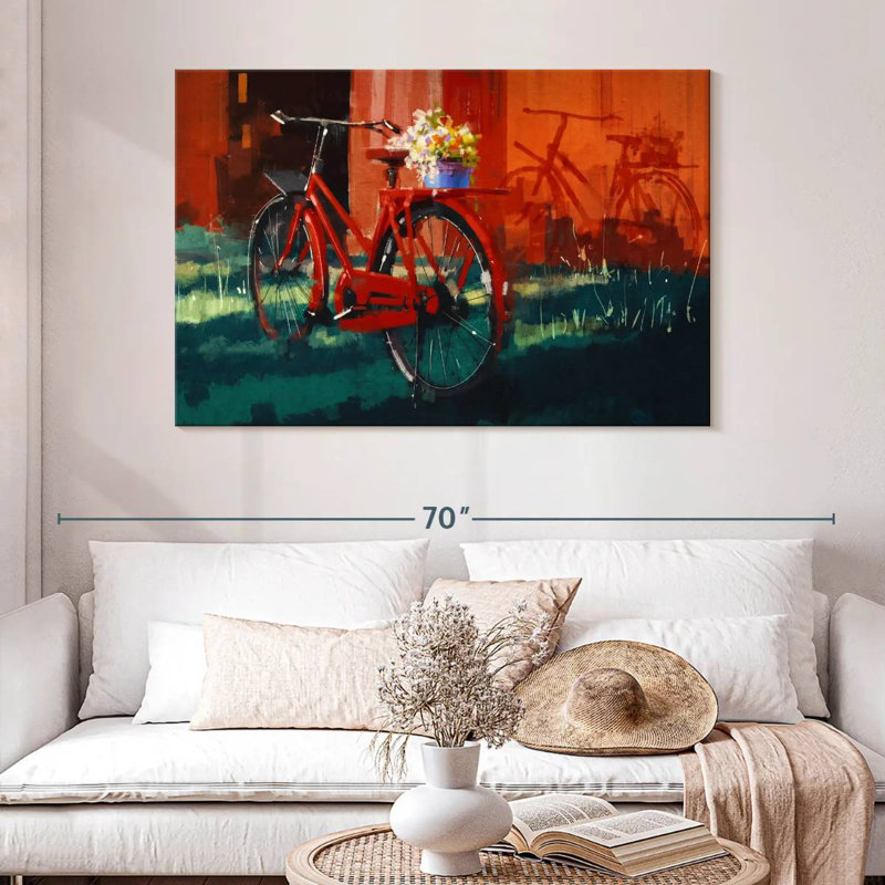 Vélo rouge Mehar, H 32 po x l 48 po