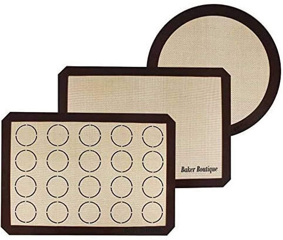 Basics Silicone, Non-Stick, Food Safe Baking Mat, Macaron - Pack of  2