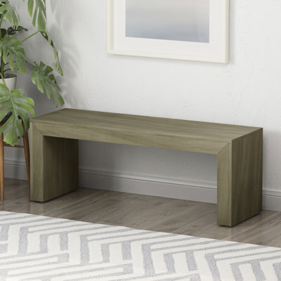 Chêne gris, bois, banc pour la salle à manger, 48 W, 15 de large, 18 hauteurs, lignes épurées, structure d'aspect artisanal, finition