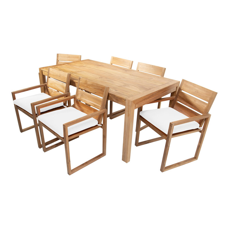 Venice 7 - Piece Solid Wood Dining Set, Sapphire