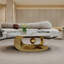 Table basse moderne en faux marbre