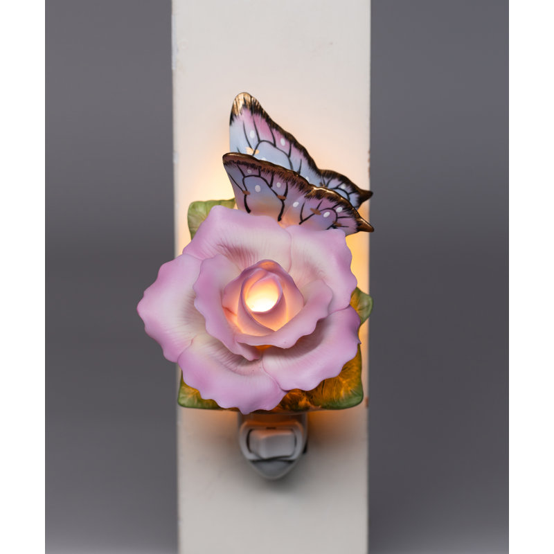 Papillon avec veilleuse paix rose, Purple