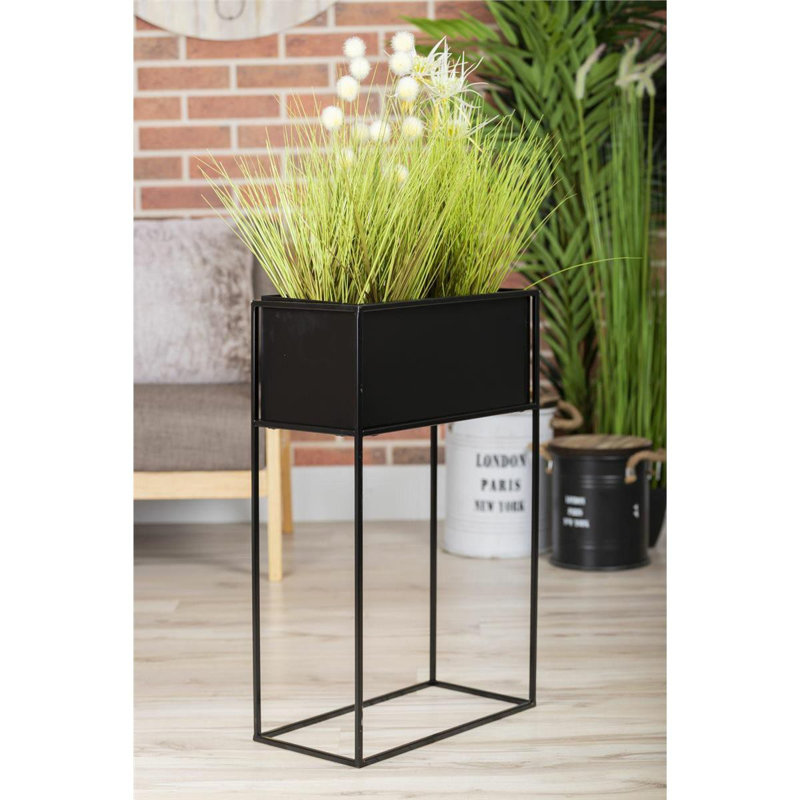 Trotman Handmade Metal Elevated Planter, 70cm H x 44cm W x 24cm D