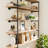 5-Tier Solid Wood Industrial Wall Shelf