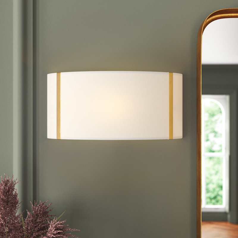 Altman Steel Flush Mounted Sconce, Antique Gold