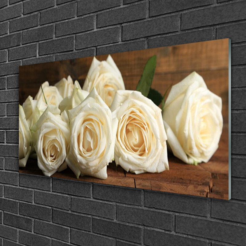 Floral Roses - No Frame Print on Glass