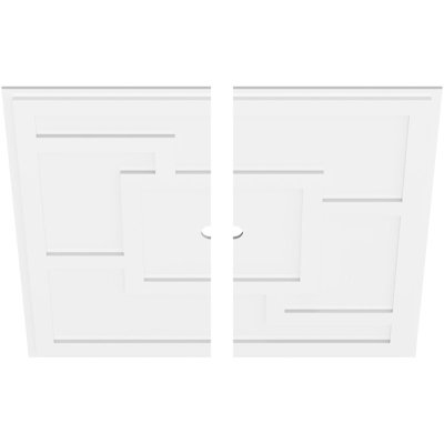 40"OD x 2"ID x 14"C x 1"P Knox Architectural Grade PVC Contemporary Ceiling Medallion, Two Piece