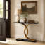 Console de 39 po en or, canapé-lit étroit moderne avec pieds en métal pour couloir, chambre à coucher, salon, vestibule, assemblage facile