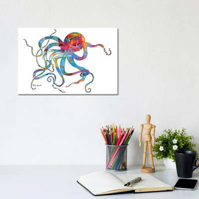 Octopus Multi II 1 Piece Wrapped Canvas Wall Art