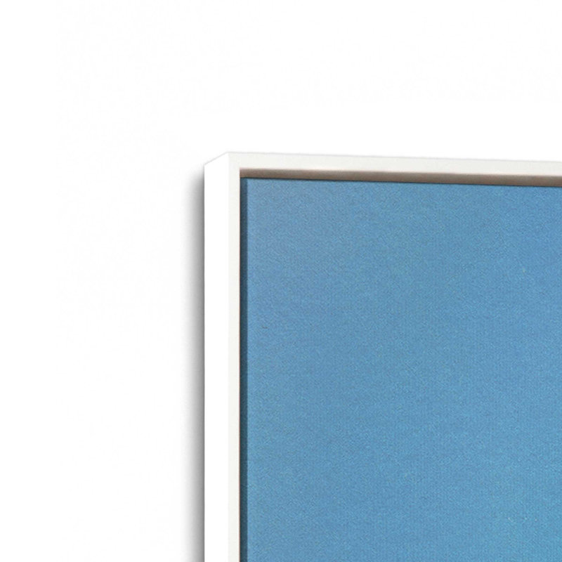 Reproduction d'art d'un voilier bleu par Intemporalis, H 40 po x l 30 po, Blanc