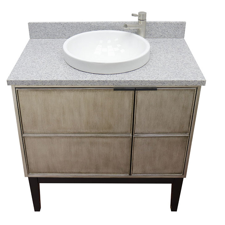 Ensemble de meuble-lavabo simple 37 po, Granite