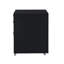 Classeur noir à 3 tiroirs - lustré et brillant, 18 po x 22 po x H 28 po, sans assemblage, 62 lb, roulettes pour fentes de tiroir à mouvement continu de 18 po x 22 po H 28 po, facile à déplacer