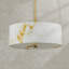 Luminaire suspendu tambour 3 lumières albâtre