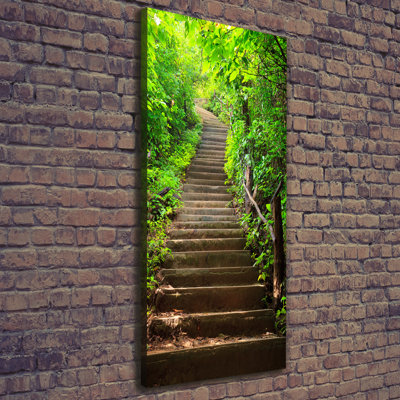 Stairs To The Forest - Wrapped Canvas Print