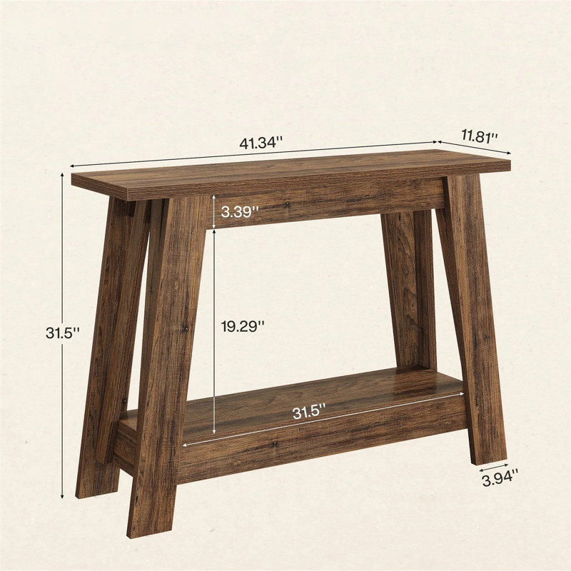 Console 41,3 ", canapé d'entrée à 2 niveaux avec rangement