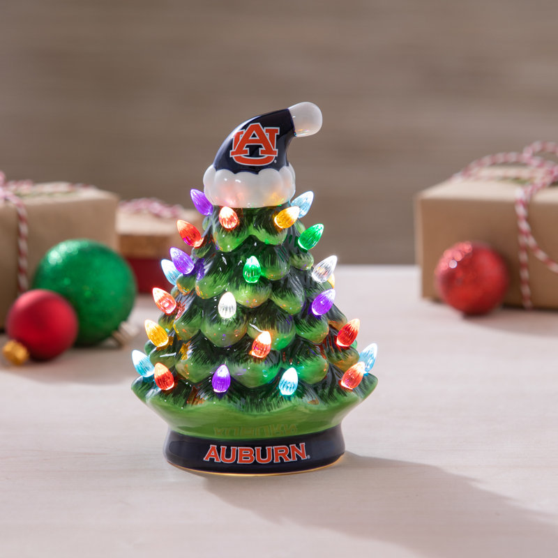 Arbre de Noël de table en céramique 8 po Maclachlan NCAA, Université Auburn