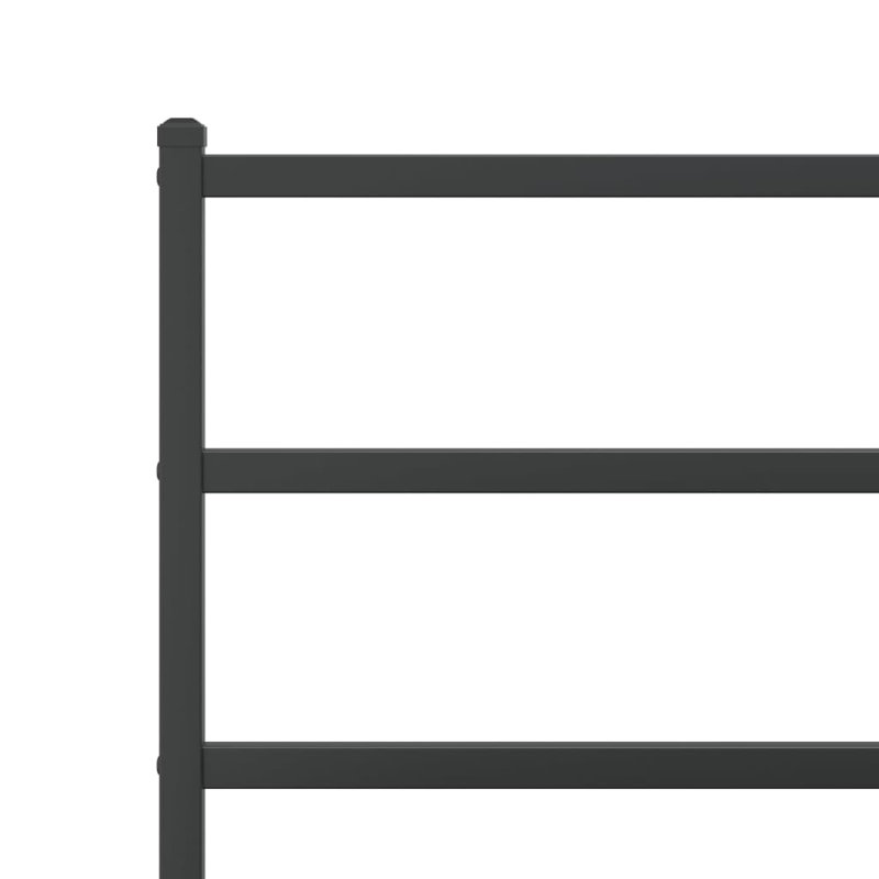 Metal Bed, Double (4'6), Black