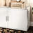 White Double-Door, Four-Tier Storage And Display Cabinet; Remote-Controlled Ambient Lighting; Adjustable Legs; Multi-Functional Living Room Wine Cabinet And Filing Cabinet.-861824189