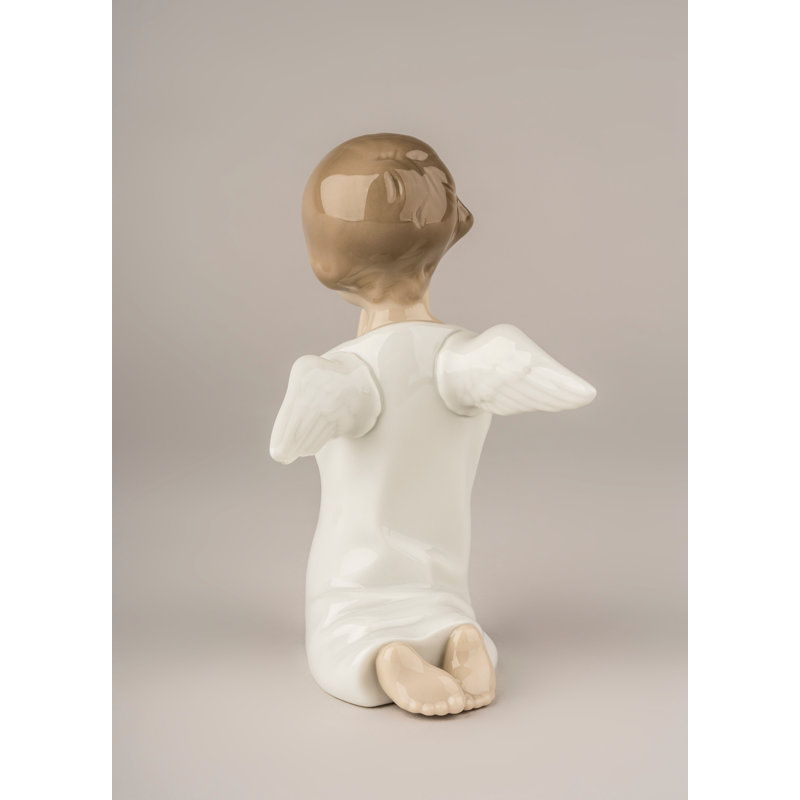 Serene Angel Praying Porcelain Sculpture