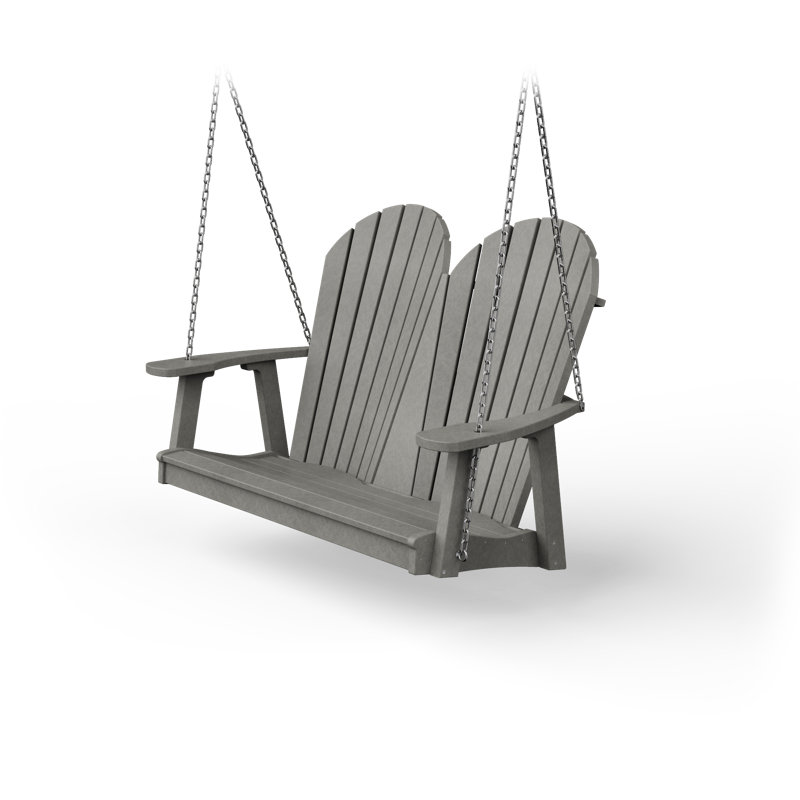 Balancelle de véranda en poly Adirondack Wisby, Gris clair