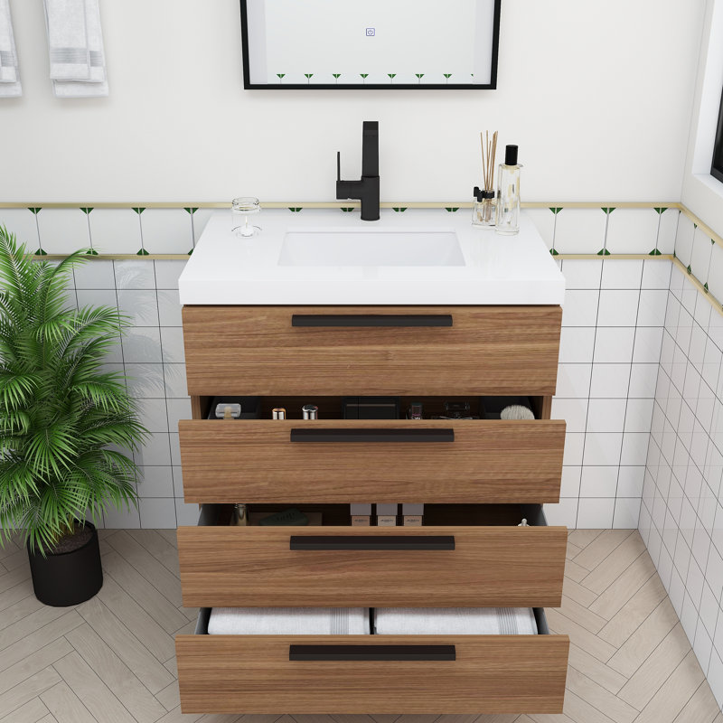 Meuble-lavabo autoportant Carla, 30", Palissandre