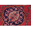 Tapis de couloir rétro en laine noué à la main Tabriz Caroline rouge rétro 3 pi 0 po x 8 pi 2 po