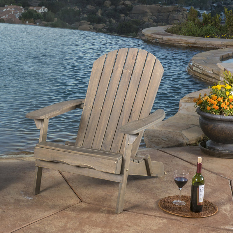 Chaise Adirondack pliante Vejle, gris