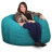  | 3 Ft Kids Bean Bag Chair | Foam Filled - Removable Washable Cover, Teal Suede-972704467-953251231