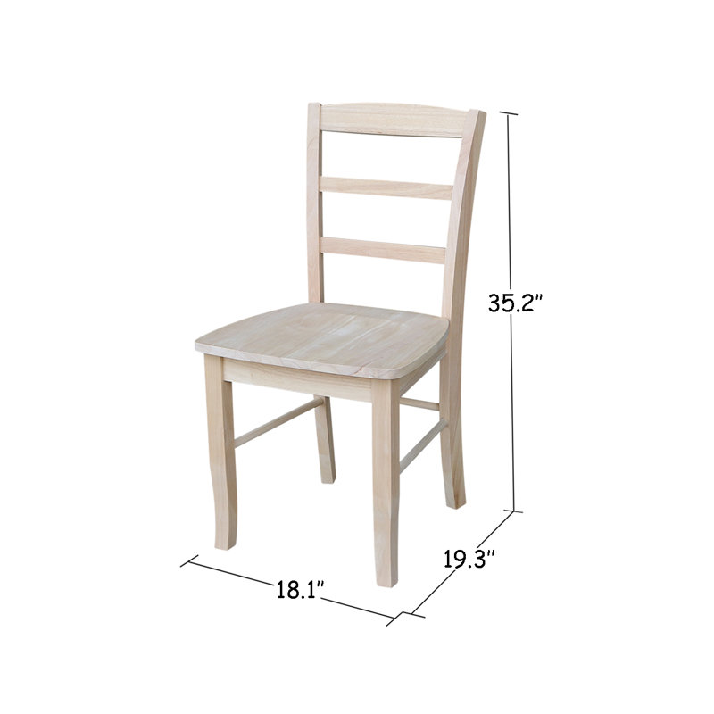 Dajanai 2 - Person Solid Wood Top Pedestal Dining Set, Unfinished/Ready to Finish