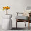 Tabouret de jardin moderne en céramique blanc
