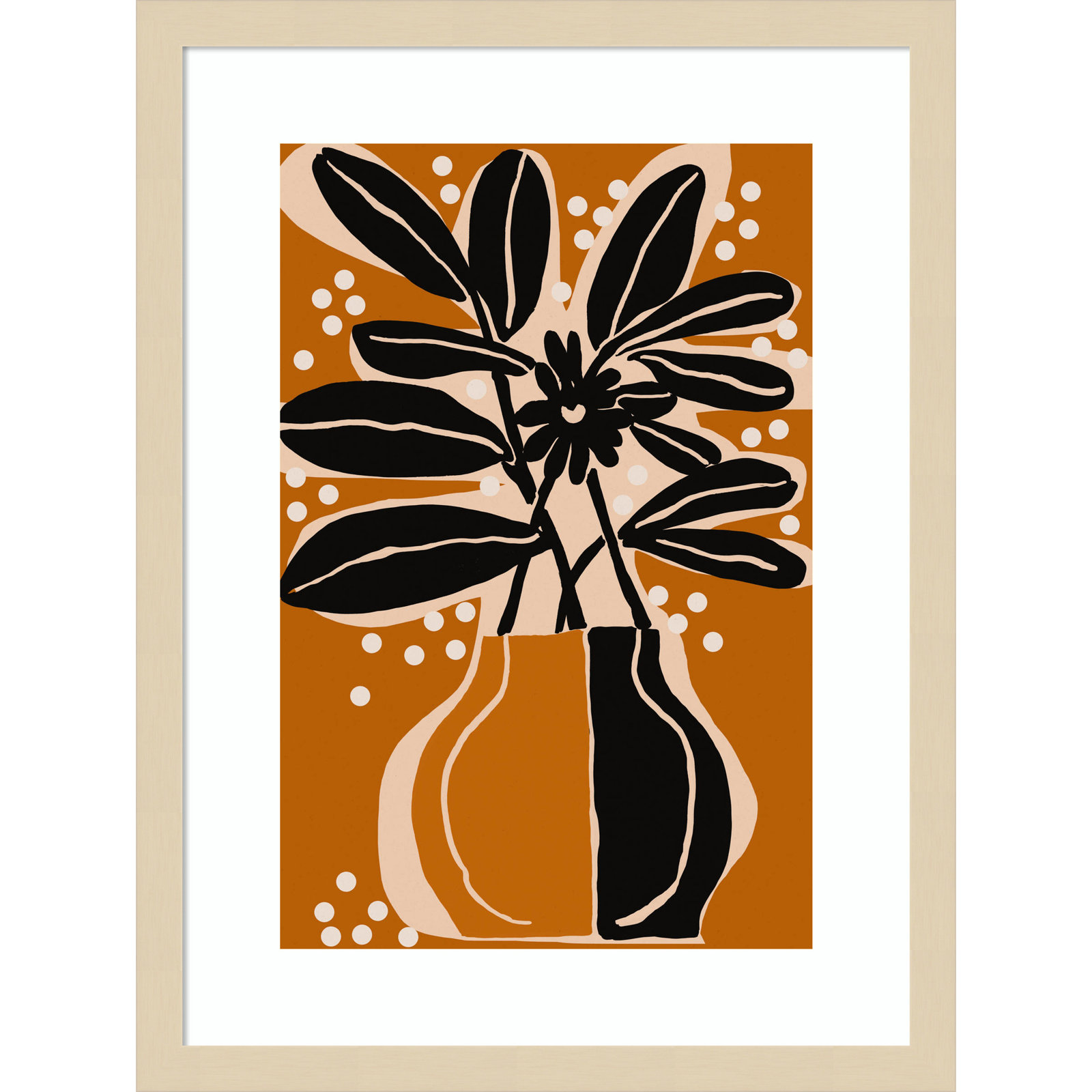 Galya "Ochre Still Life No. 6" Print, Brown, 21" H x 16" W
