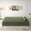 Canapé-lit moderne avec 2 coussins, canapé-lit en velours côtelé moelleux convertible, matelas pliant de 15 po pour le salon, lit d'invité, aucun assemblage requis, vert