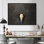 «White Antler Glow», art mural encadré de style gothique blanc
