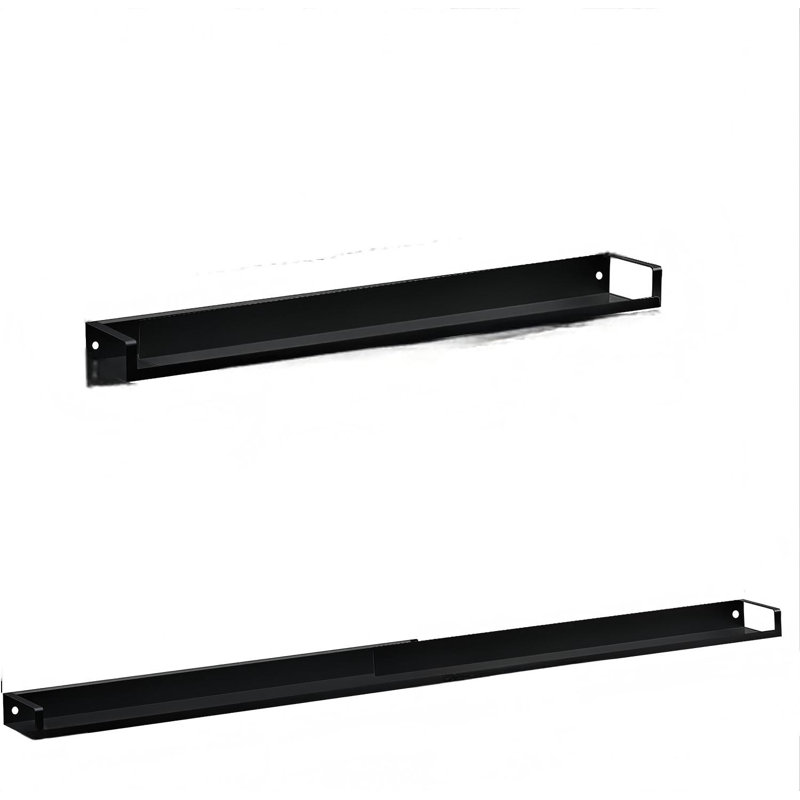 Magnetic Shelf For Stove Top, Adjustable 15"-30" Stove Top Shelf Kitchen Magnetic Spice Rack Organizer Storage Metallic Black