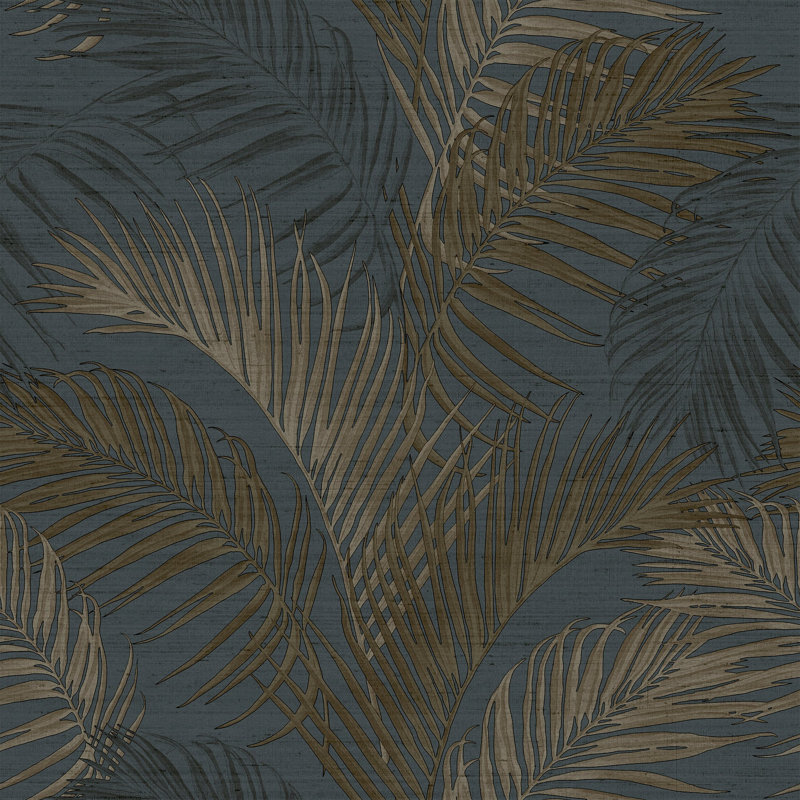 Palma 10.05m x 53cm Matte Wallpaper Roll, Blue