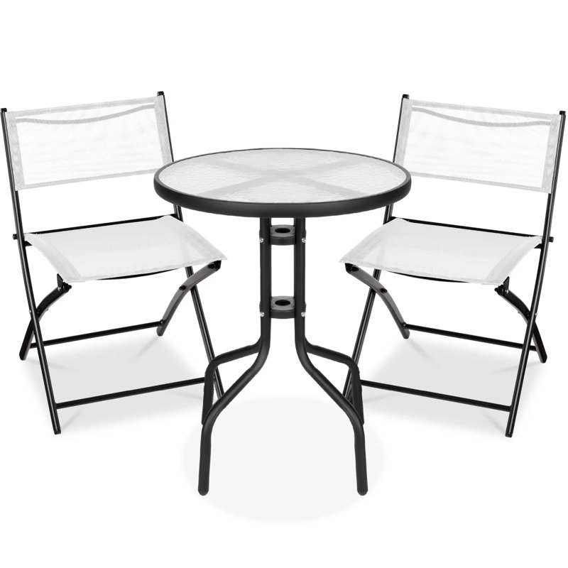 3-Piece Bistro Set, White