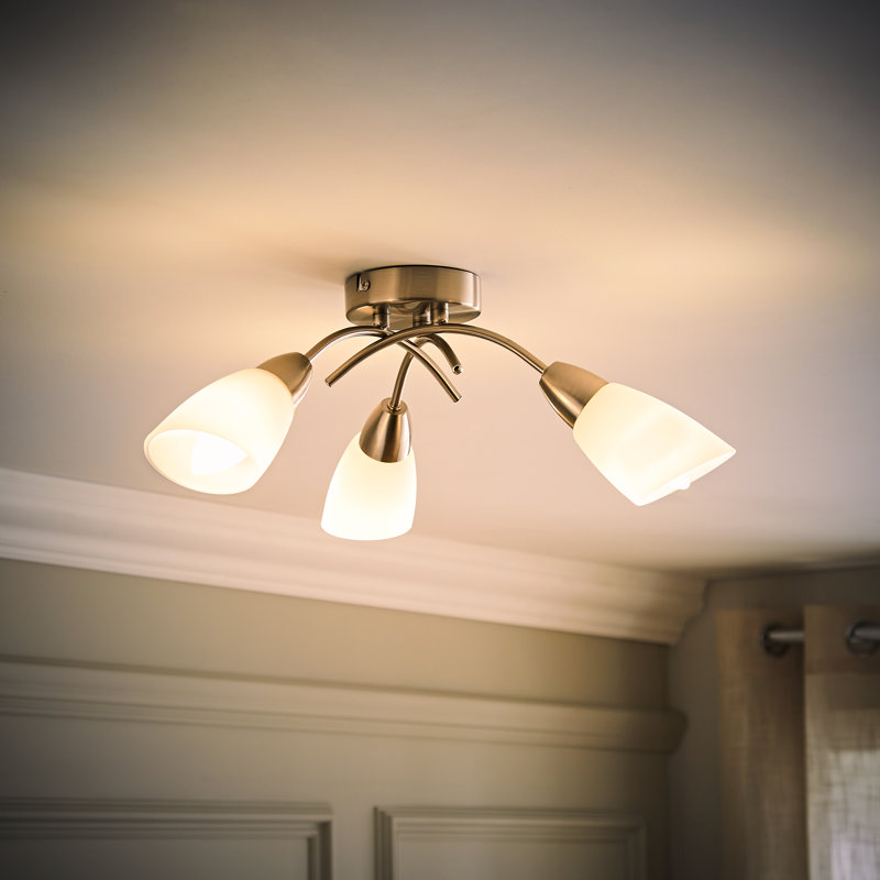 Mireia Glass Semi Flush Mount, Not Included