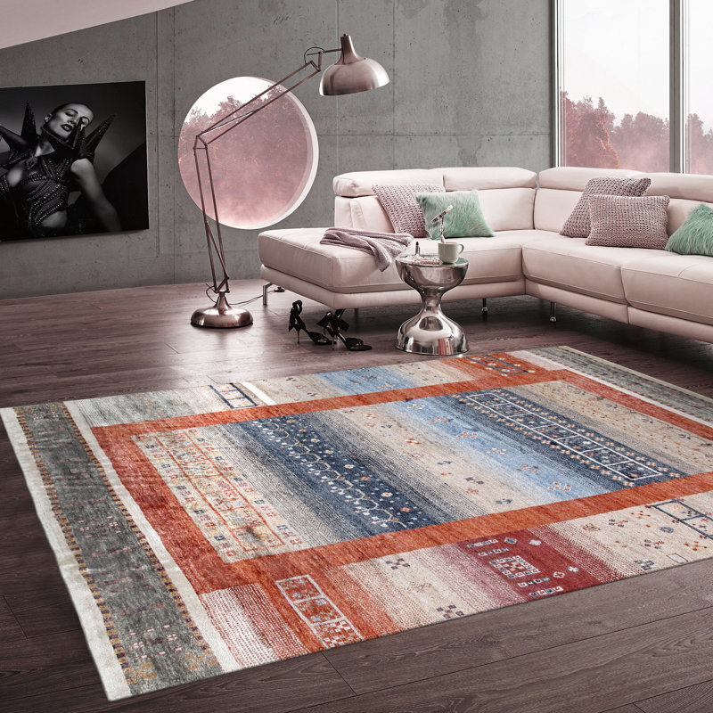Tribal Handmade Wool Oriental Area Rug, Rectangle 5'7" x 7'9"