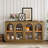 TREXM 4-Door Large Storage Buffet Cabinet With Glass Doors